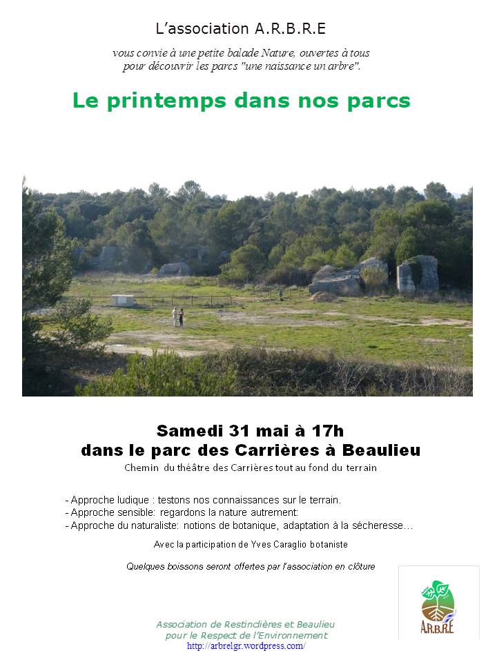 Le printemps dans nos parcs beaulieu